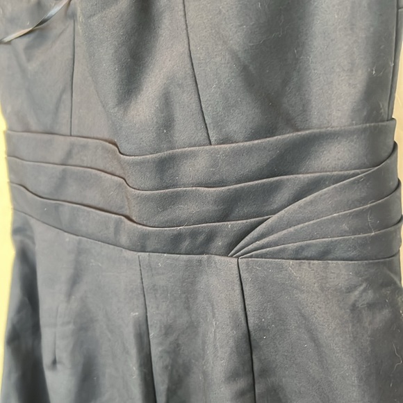 J Crew Raquel 🆕 Sleeveless Party Bridesmaid Dress Navy Blue open shoulders sz.0 - Picture 5 of 16